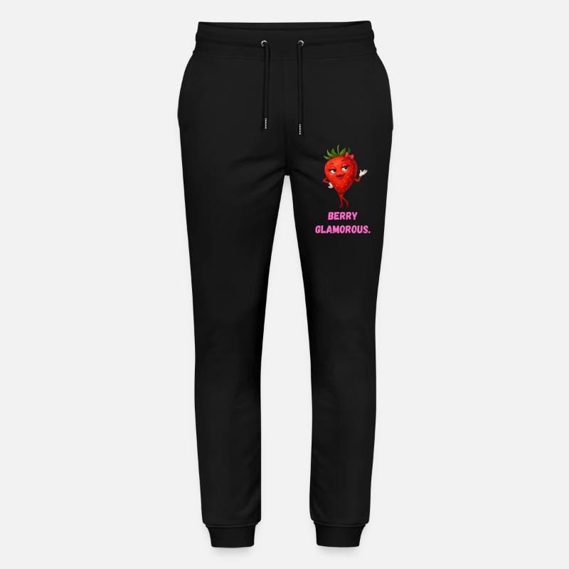 Berry Glamorous Erdbeere Dame Karikatur - Stanley/Stella Unisex Bio Jogginghose Mover - Schwarz