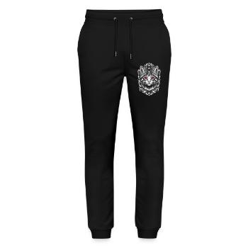 Gothic Cat with Purple Eyes - Cute Kitten - Stanley/Stella Mover Unisex Organic Jogging Trousers - black - Front - Marisol (170cm) & Nik (191cm)