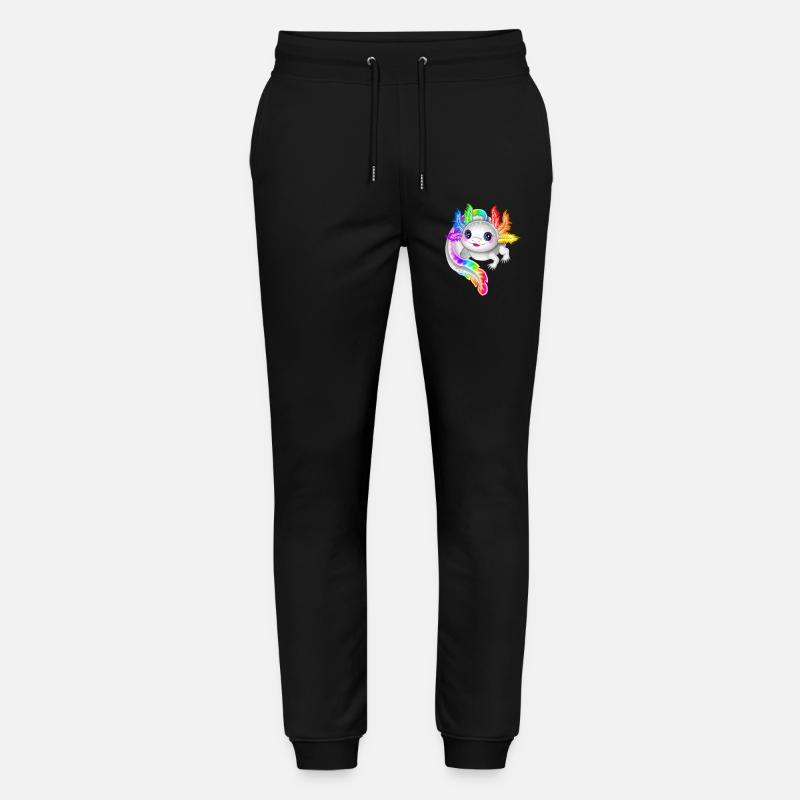 Regenbogen bunter Axolotl - Stanley/Stella Unisex Bio Jogginghose Mover  - Schwarz
