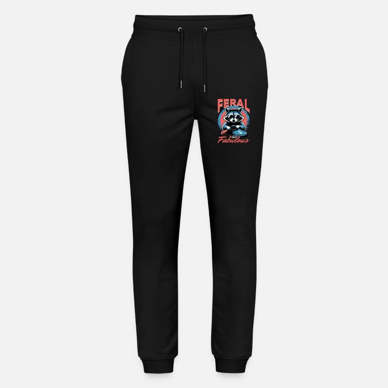 Funny Raccoon - Stanley/Stella Unisex Bio Jogginghose Mover - Schwarz