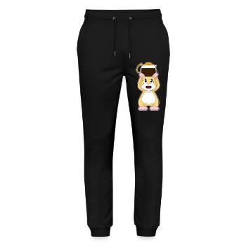 Hamster Coffee Coffee Pot - Stanley/Stella Mover Unisex Organic Jogging Trousers - black - Front - Marisol (170cm) & Nik (191cm)