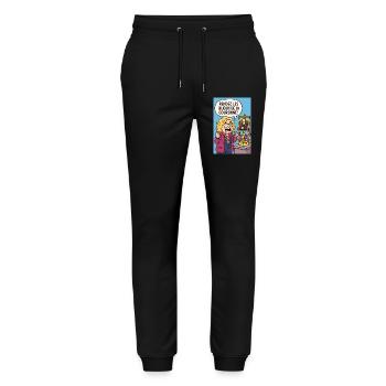 Caricature Theft of the Louvre Pierre Jean. - Stanley/Stella Mover Unisex Organic Jogging Trousers - black - Front - Marisol (170cm) & Nik (191cm)