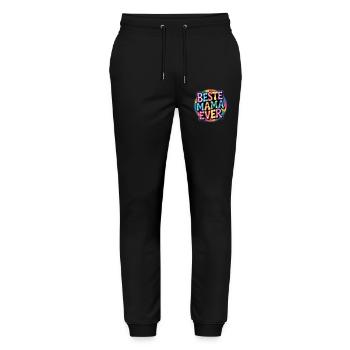 Beste Mama Ever Rainbow - Stanley/Stella Unisex Bio Jogginghose Mover  - Schwarz - Vorne - Marisol (170cm) & Nik (191cm)