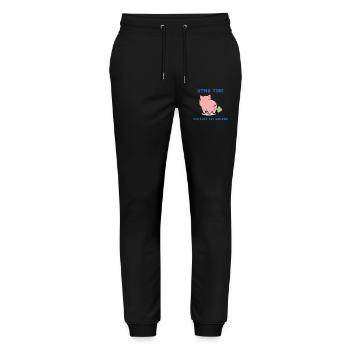ATME TIEF - Die Luft ist selten - Stanley/Stella Unisex Bio Jogginghose Mover  - Schwarz - Vorne - Marisol (170cm) & Nik (191cm)