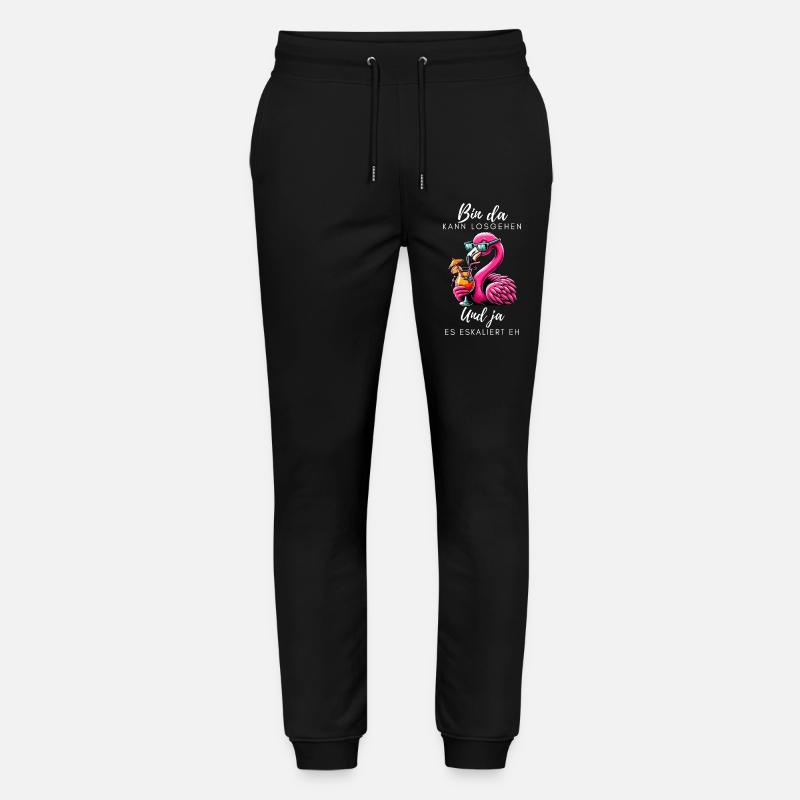Flamingo Cocktail Party - Stanley/Stella Unisex Bio Jogginghose Mover  - Schwarz