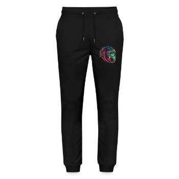 Néon Singe Portrait Couleur Explosion - Pantalon de jogging bio MOVER Stanley/Stella unisexe - noir - Devant - Marisol (170cm) & Nik (191cm)