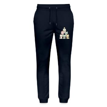 Katzen Weihnachtsbaum – Niedliches Xmas Katzen - Stanley/Stella Unisex Bio Jogginghose Mover  - Navy - Vorne - Marisol (170cm) & Nik (191cm)