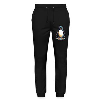 Cooler Pinguin – Süß, frech und sympathisch - Stanley/Stella Unisex Bio Jogginghose Mover  - Schwarz - Vorne - Marisol (170cm) & Nik (191cm)