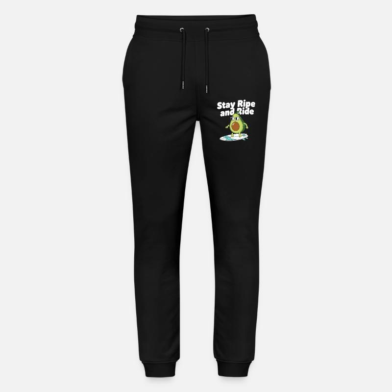 Rester mûr Surf Avocado - Pantalon de jogging bio MOVER Stanley/Stella unisexe - noir
