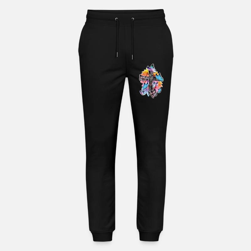 Glaube und Hoffnung – Kreuz mit Schmetterlingen - Stanley/Stella Unisex Bio Jogginghose Mover  - Schwarz
