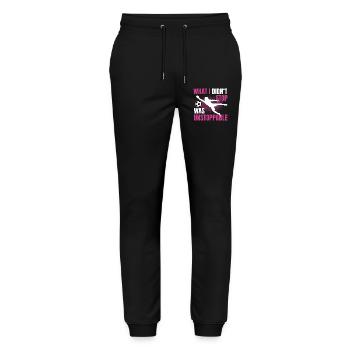 Fußball Torfrau Torhüterin Torwartin Frauenfußball - Stanley/Stella Unisex Bio Jogginghose Mover  - Schwarz - Vorne - Marisol (170cm) & Nik (191cm)