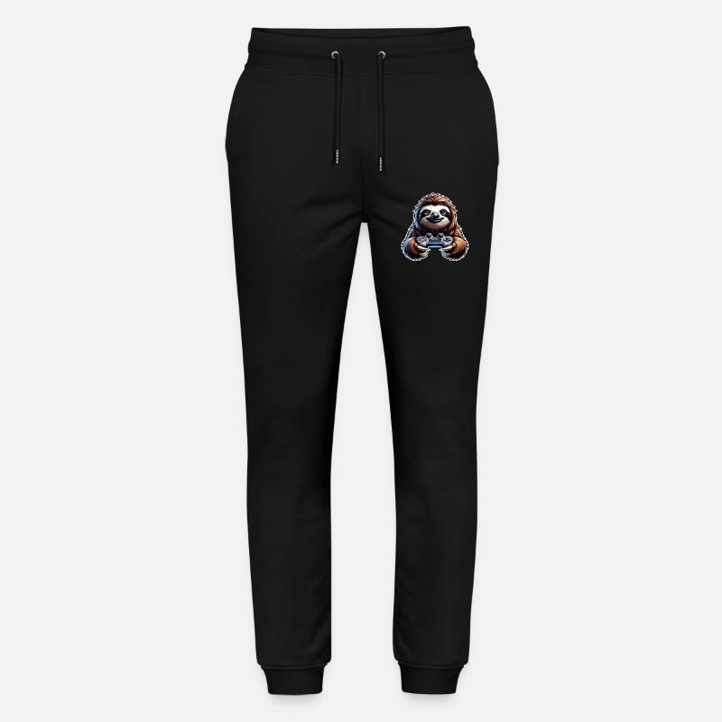 Gaming Sloth Controller - Stanley/Stella Mover Unisex Organic Jogging Trousers - black