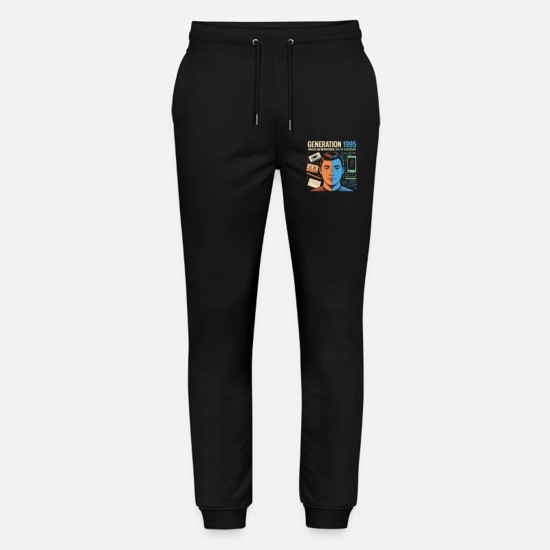 Generation 1995: Analog trifft Digital - Stanley/Stella Unisex Bio Jogginghose Mover  - Schwarz