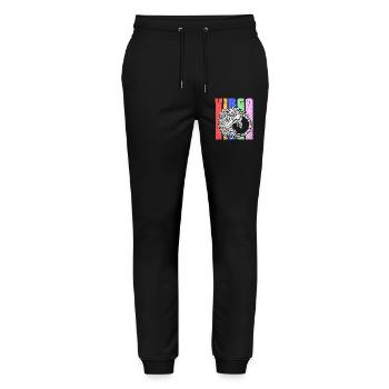 Jungfrau Sternzeichen Symbol - Astrologisches Mandala - Stanley/Stella Unisex Bio Jogginghose Mover  - Schwarz - Vorne - Marisol (170cm) & Nik (191cm)