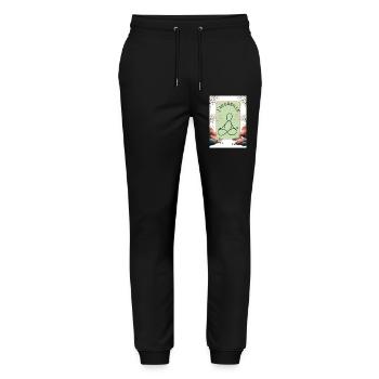 Greeting Flute - Stanley/Stella Mover Unisex Organic Jogging Trousers - black - Front - Marisol (170cm) & Nik (191cm)