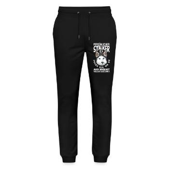 Funny Husky Husky Owner Husky Owner Gift - Stanley/Stella Mover Unisex Organic Jogging Trousers - black - Front - Marisol (170cm) & Nik (191cm)
