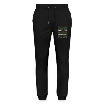 Es ist zu kalt für hässliche Weihnachtspullover - Stanley/Stella Unisex Bio Jogginghose Mover  - Schwarz - Vorne - Marisol (170cm) & Nik (191cm)