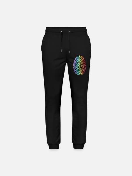Bunter Regenbogen Fingerabdruck - Stanley/Stella Unisex Bio Jogginghose Mover - Schwarz