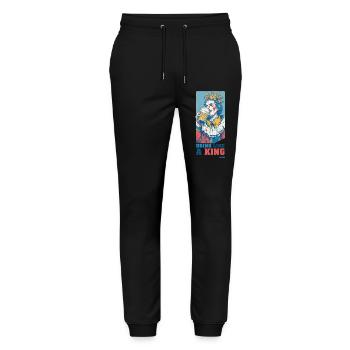 Royal beer enjoyment - Stanley/Stella Mover Unisex Organic Jogging Trousers - black - Front - Marisol (170cm) & Nik (191cm)