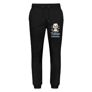 Kleines Häschen wird Tierärztin - Stanley/Stella Unisex Bio Jogginghose Mover  - Schwarz - Vorne - Marisol (170cm) & Nik (191cm)