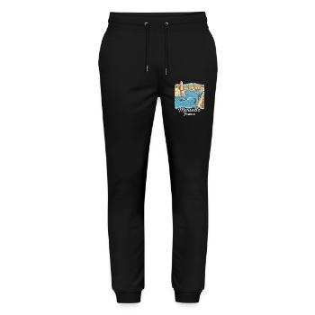 Marseille, France - Pantalon de jogging bio MOVER Stanley/Stella unisexe - noir - Devant - Marisol (170cm) & Nik (191cm)