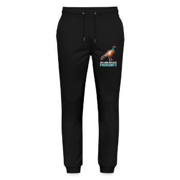 Pheasants Pheasant - Stanley/Stella Mover Unisex Organic Jogging Trousers - black - Front - Marisol (170cm) & Nik (191cm)