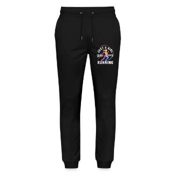 Mädchen liebt Laufen Jogging Shirt - Stanley/Stella Unisex Bio Jogginghose Mover  - Schwarz - Vorne - Marisol (170cm) & Nik (191cm)