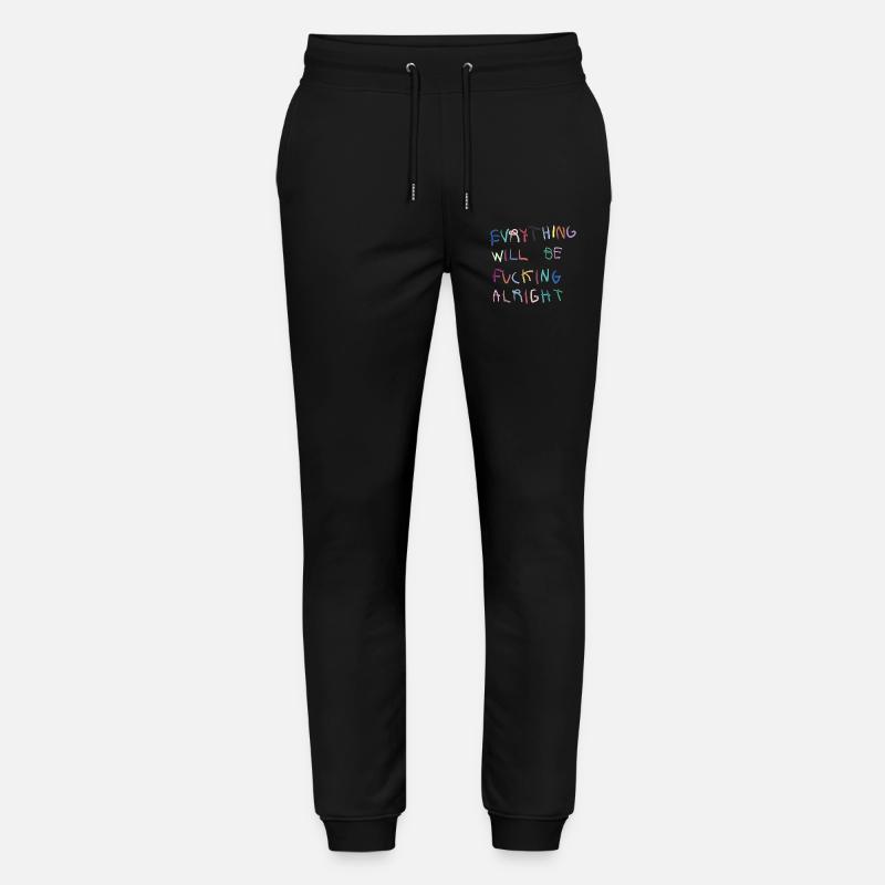 Everything will be alright bunt - Stanley/Stella Mover Unisex Organic Jogging Trousers - black