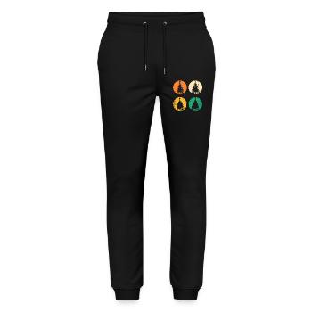 Santa Claus Christmas Tree Christmas - Stanley/Stella Mover Unisex Organic Jogging Trousers - black - Front - Marisol (170cm) & Nik (191cm)