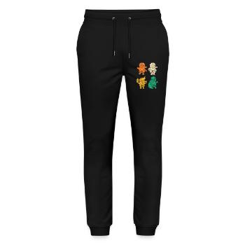 Santa Claus Christmas Tree Christmas - Stanley/Stella Mover Unisex Organic Jogging Trousers - black - Front - Marisol (170cm) & Nik (191cm)