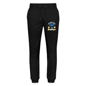 Postman RESPECT MAIL THE POSTMAN FUNNY - Stanley/Stella Mover Unisex Organic Jogging Trousers - black - Front - Marisol (170cm) & Nik (191cm)