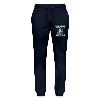  Megalodon Shark Collector Meg Research Team - Stanley/Stella Mover Unisex Organic Jogging Trousers - navy - Front - Marisol (170cm) & Nik (191cm)