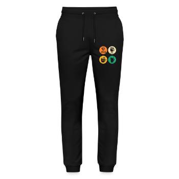 Santa Claus Mulled Wine Christmas - Stanley/Stella Mover Unisex Organic Jogging Trousers - black - Front - Marisol (170cm) & Nik (191cm)