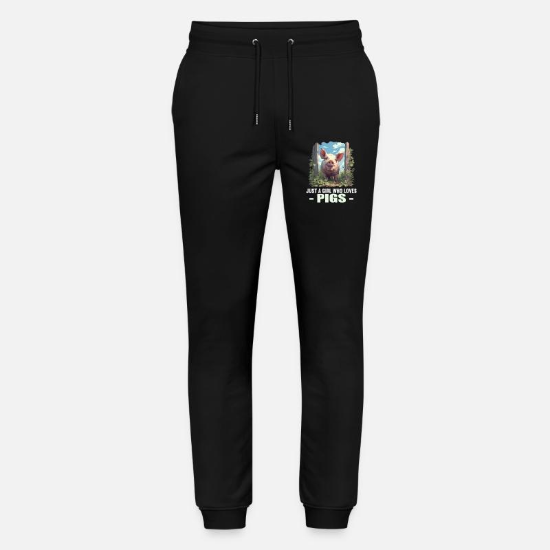 Schweine Schwein - Stanley/Stella Unisex Bio Jogginghose Mover  - Schwarz