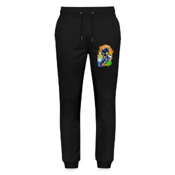 Vélo VTT - Pantalon de jogging bio MOVER Stanley/Stella unisexe - noir - Devant - Marisol (170cm) & Nik (191cm)