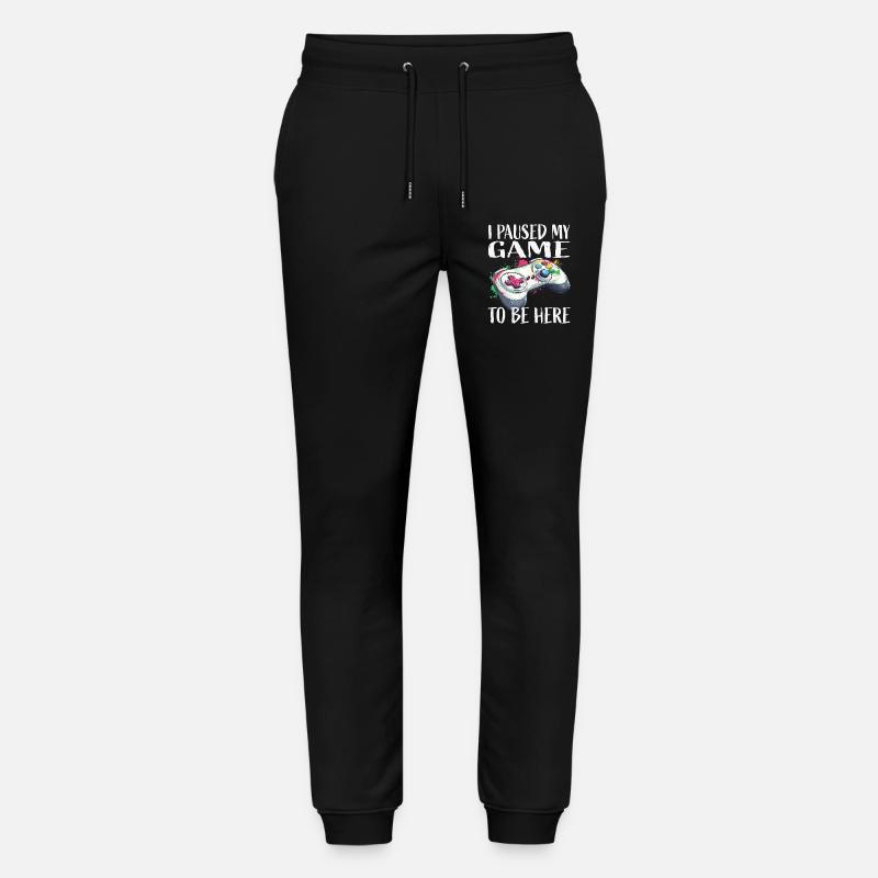 Ich pausierte mein Spiel Controller - Stanley/Stella Unisex Bio Jogginghose Mover  - Schwarz
