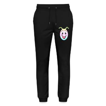Pastel Hearts Smile Egg Kawaii - Stanley/Stella Mover Unisex Organic Jogging Trousers - black - Front - Marisol (170cm) & Nik (191cm)