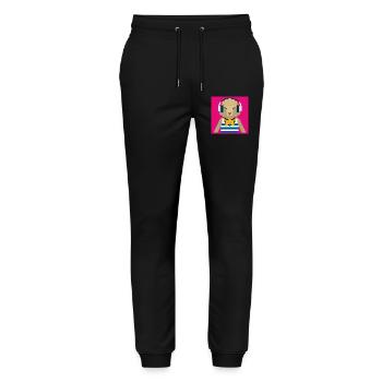 HUMAN SHEEP - baby & kids - Stanley/Stella Mover Unisex Organic Jogging Trousers - black - Front - Marisol (170cm) & Nik (191cm)