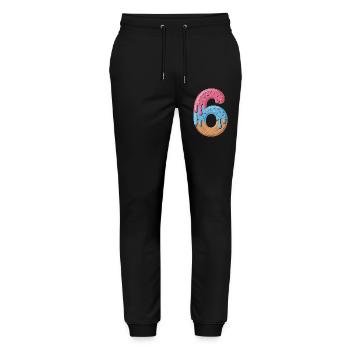 Eiscreme Zahl 6 Geburtstags Motiv Für Kinder - Stanley/Stella Mover Unisex Organic Jogging Trousers - black - Front - Marisol (170cm) & Nik (191cm)