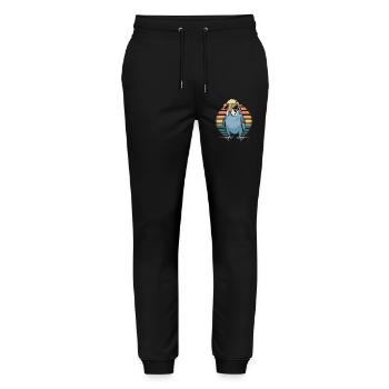 Retro parrot with sunglasses - Stanley/Stella Mover Unisex Organic Jogging Trousers - black - Front - Marisol (170cm) & Nik (191cm)