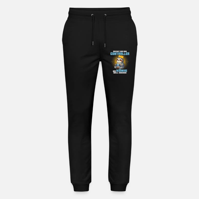 König mit Controller - Stanley/Stella Unisex Bio Jogginghose Mover  - Schwarz