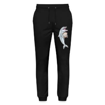 Perle de dauphin - Pantalon de jogging bio MOVER Stanley/Stella unisexe - noir - Devant - Marisol (170cm) & Nik (191cm)