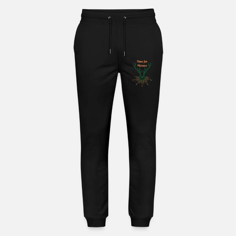 Time for Meister Hirsch - Stanley/Stella Unisex Bio Jogginghose Mover  - Schwarz