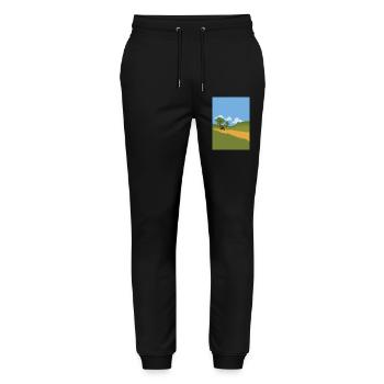 Postman on a bicycle - Stanley/Stella Mover Unisex Organic Jogging Trousers - black - Front - Marisol (170cm) & Nik (191cm)