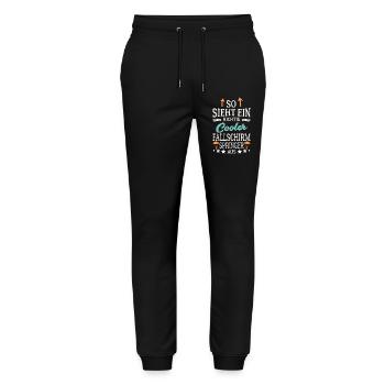 This is what a really cool skydiver looks like - Stanley/Stella Mover Unisex Organic Jogging Trousers - black - Front - Marisol (170cm) & Nik (191cm)