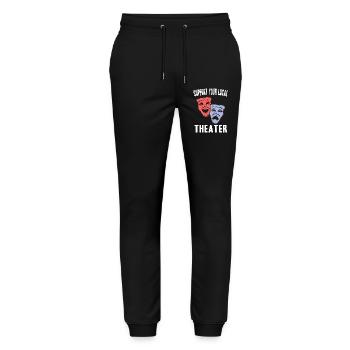 Theatre Actor Gift Ideas - Stanley/Stella Mover Unisex Organic Jogging Trousers - black - Front - Marisol (170cm) & Nik (191cm)
