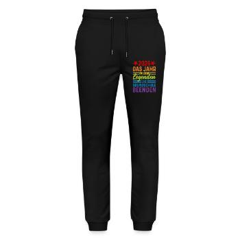 2026 Year Legends End Primary School - Stanley/Stella Mover Unisex Organic Jogging Trousers - black - Front - Marisol (170cm) & Nik (191cm)