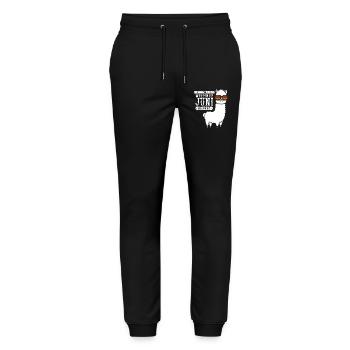 June Birthday Alpaca Saying Funny - Stanley/Stella Mover Unisex Organic Jogging Trousers - black - Front - Marisol (170cm) & Nik (191cm)