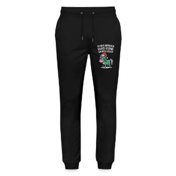 I Hate Christmas Unicorn Anti Christmas - Stanley/Stella Mover Unisex Organic Jogging Trousers - black - Front - Marisol (170cm) & Nik (191cm)