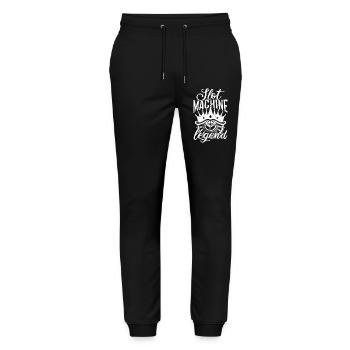 Jeu de casino Machine à sous Légende du jeu - Pantalon de jogging bio MOVER Stanley/Stella unisexe - noir - Devant - Marisol (170cm) & Nik (191cm)